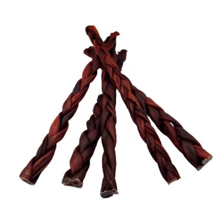 12" Braided Beef Collagen Dog Stick - All Natural - Gideon and Sadie Posh Dogs